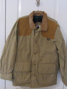 Remington Shooting Jacket Men’s M Suede Leather Patches Hunting Game Pouch USA